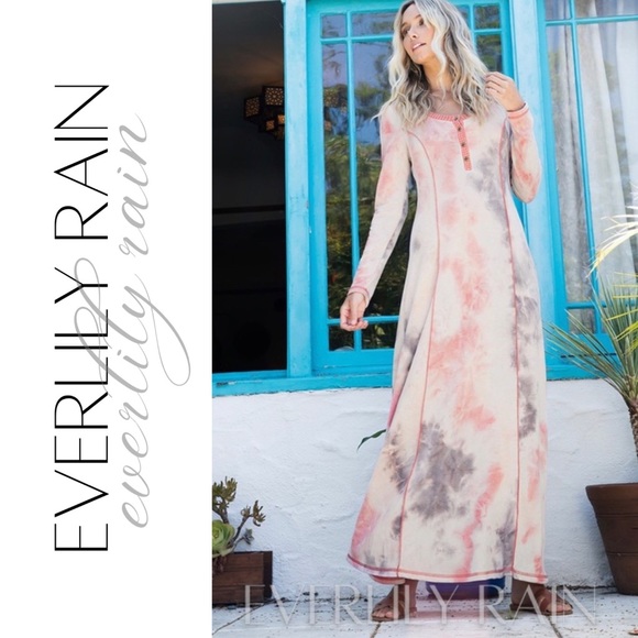 Tie Dye Print Maxi Dress - Picture 10 of 15